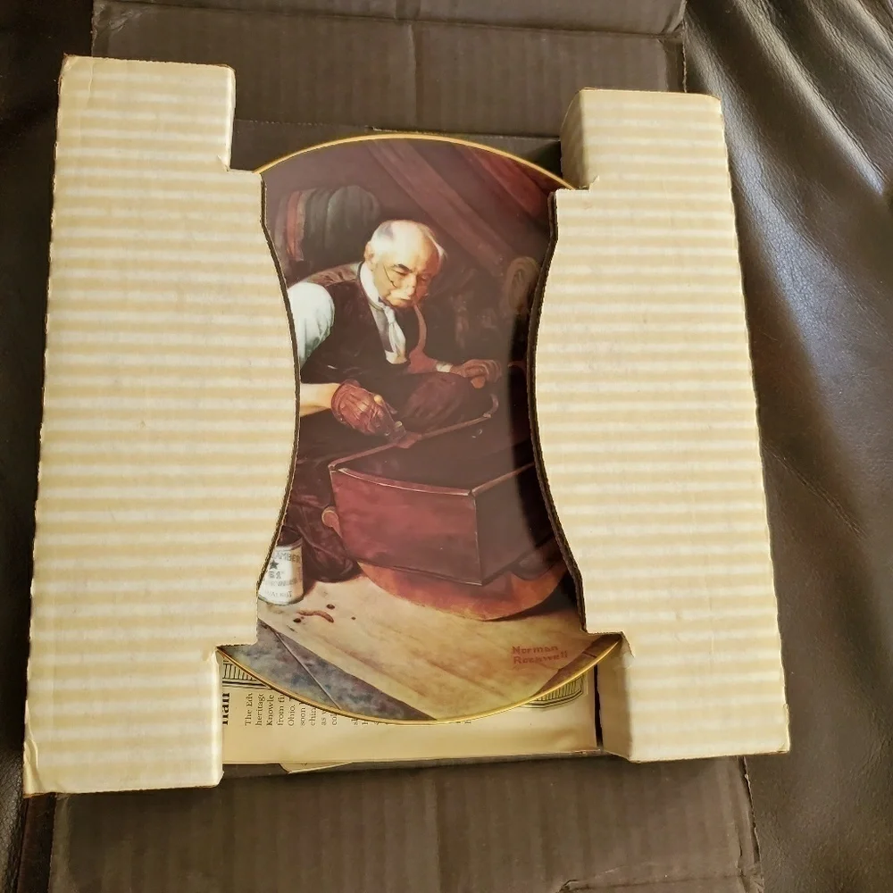Norman Rockwell “Grandpa’s Gift” Collector Plate Knowles 1987 Nostalgic Vintage